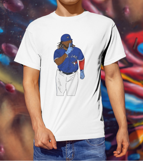 Vladimir Guerrero Jr Shhh Gesture Toronto Blue Jays Player Iconic Pose T-Shirt