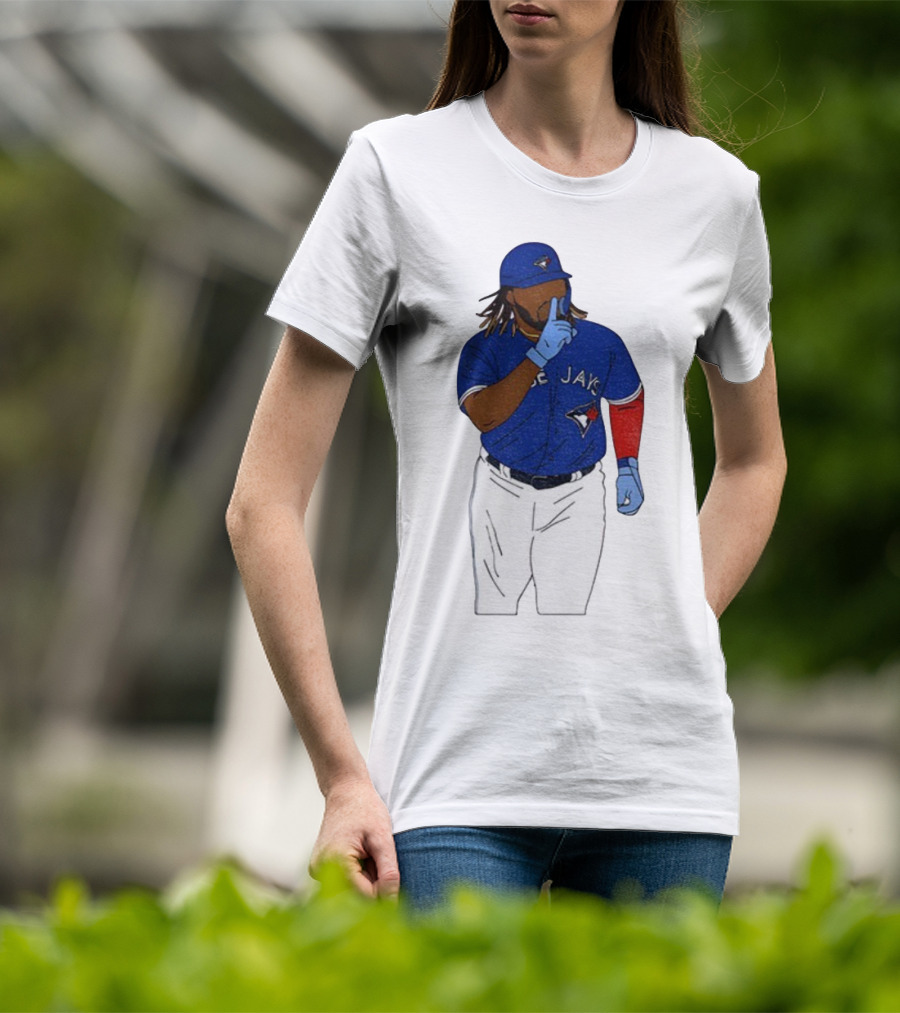 Vladimir Guerrero Jr Shhh Gesture Toronto Blue Jays Player Iconic Pose T-Shirt