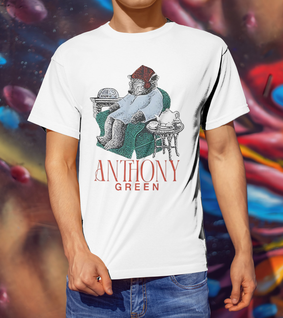 Anthony Green Bear Cozy Sleepy Time Scene T-Shirt