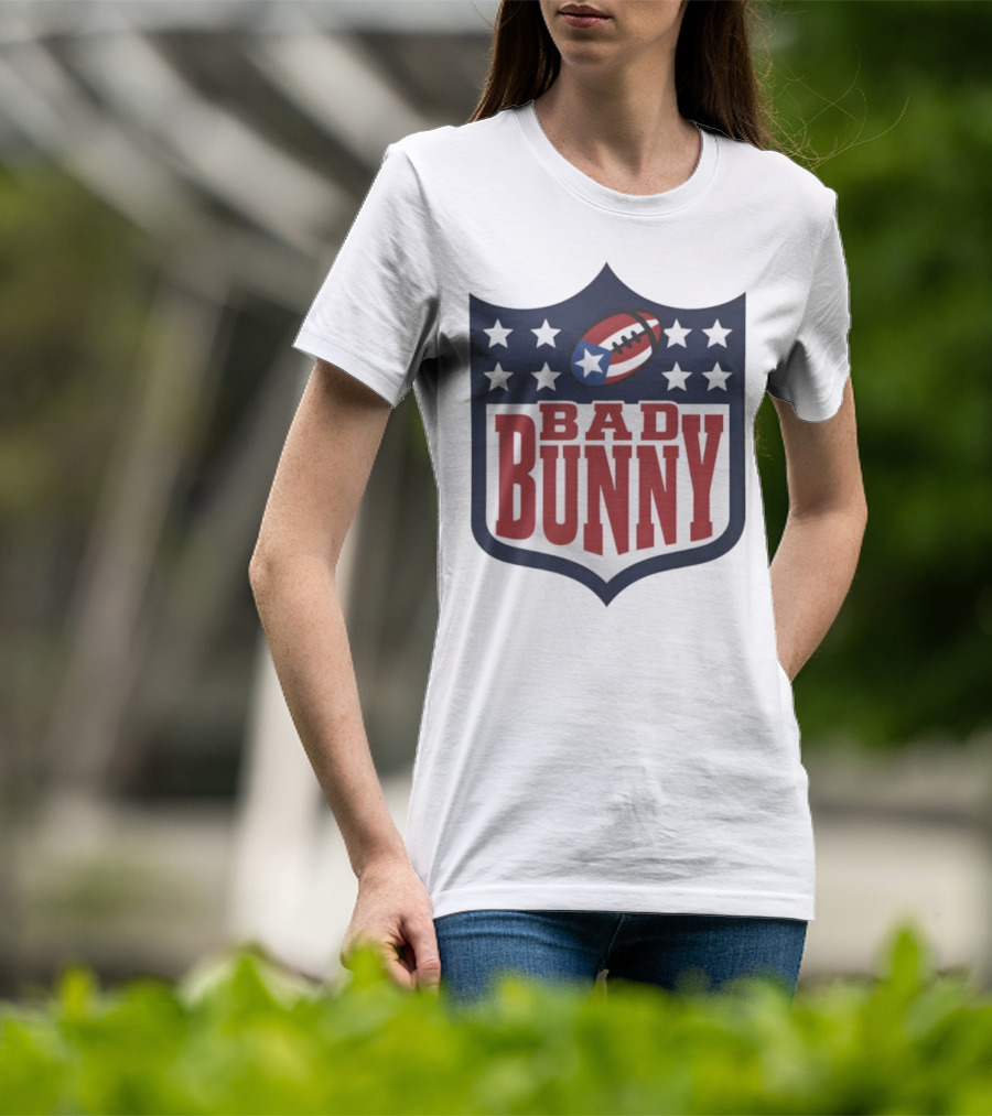 Bad Bunny Super Bowl Halftime 2026 Football Stars T-Shirt