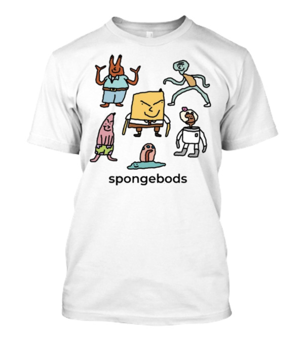 Dalesbits Spongebods Cartoon Character Lineup T-Shirt