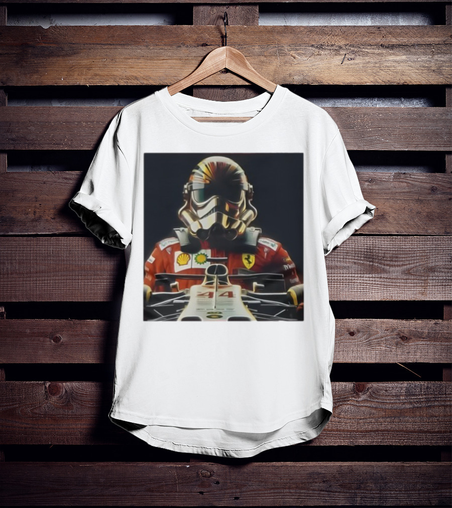 George Lucas Stormtrooper Formula 1 Ferrari Shell Petronas Mercedes Racing 44 T-Shirt
