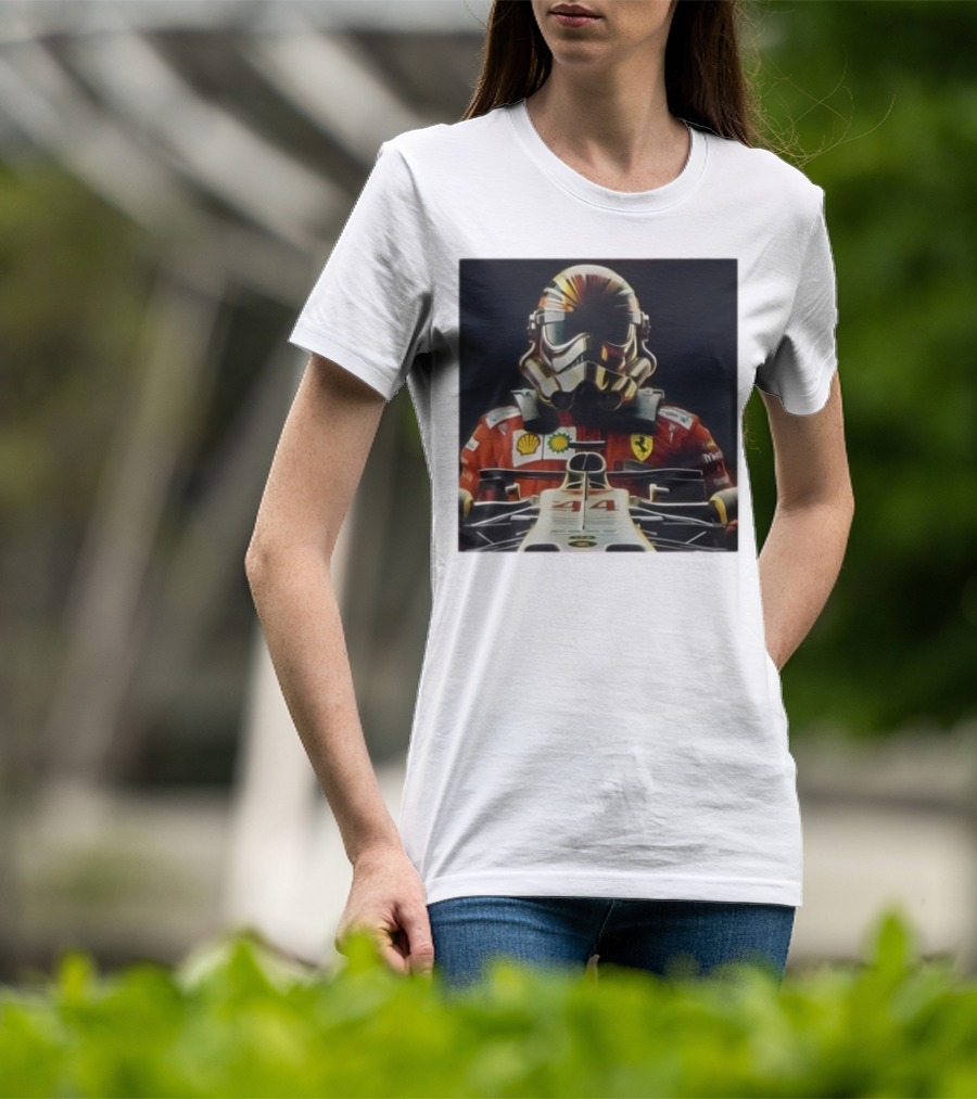 George Lucas Stormtrooper Formula 1 Ferrari Shell Petronas Mercedes Racing 44 T-Shirt
