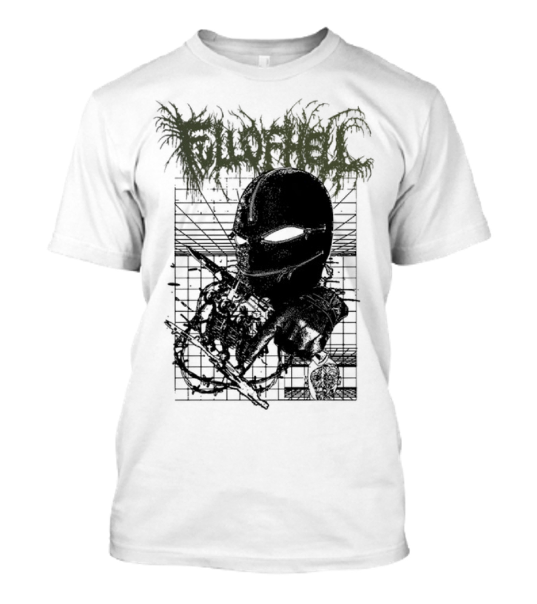 Full Of Hell Zipper Mask Dark Aesthetic Design T-Shirt
