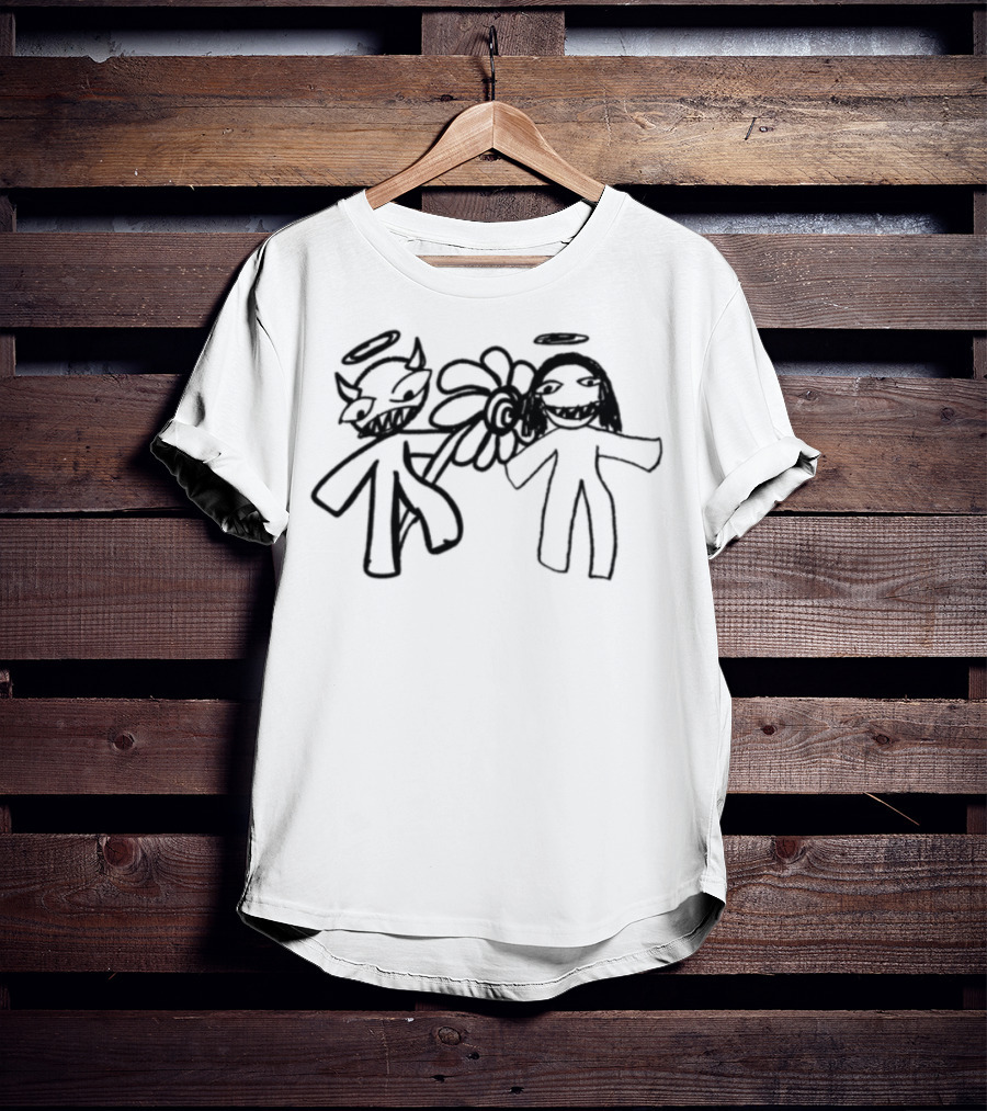 I Believe In You Angel And Devil Drawing T-Shirt