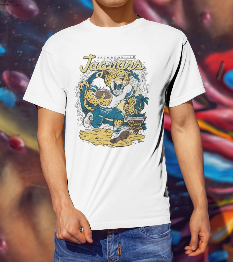 Jacksonville Jaguars Duvin Collaboration NFL Football T-Shirt