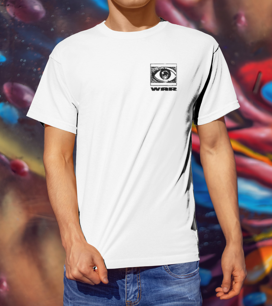 Jasiah War Anime Eye Sketch With Japanese Kanji T-Shirt