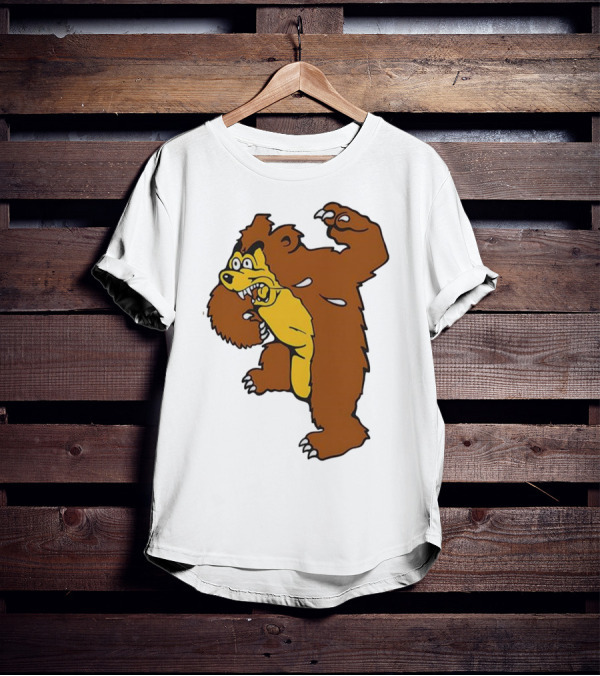 Montana Grizzlies Retro Monety Mascot Bear T-Shirt