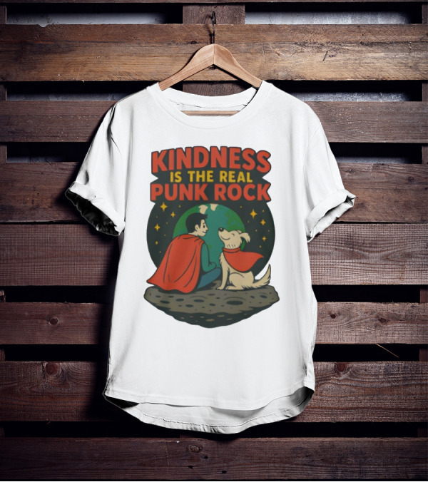 Kindness Is The Real Punk Rock Superman And Krypto Cartoon T-Shirt