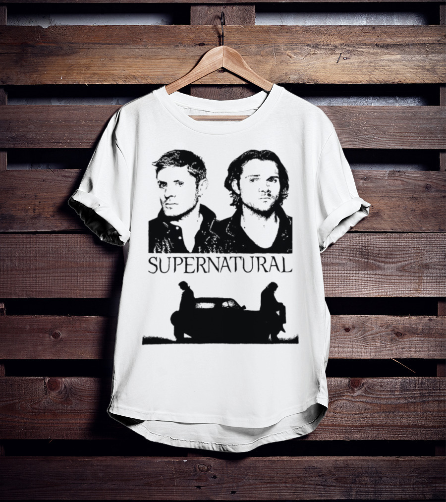 Sam And Dean Winchester Supernatural Impala Duo T-Shirt