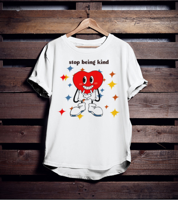 Transphobic Stop Being Kind Heart Character With Colorful Stars T-Shirt