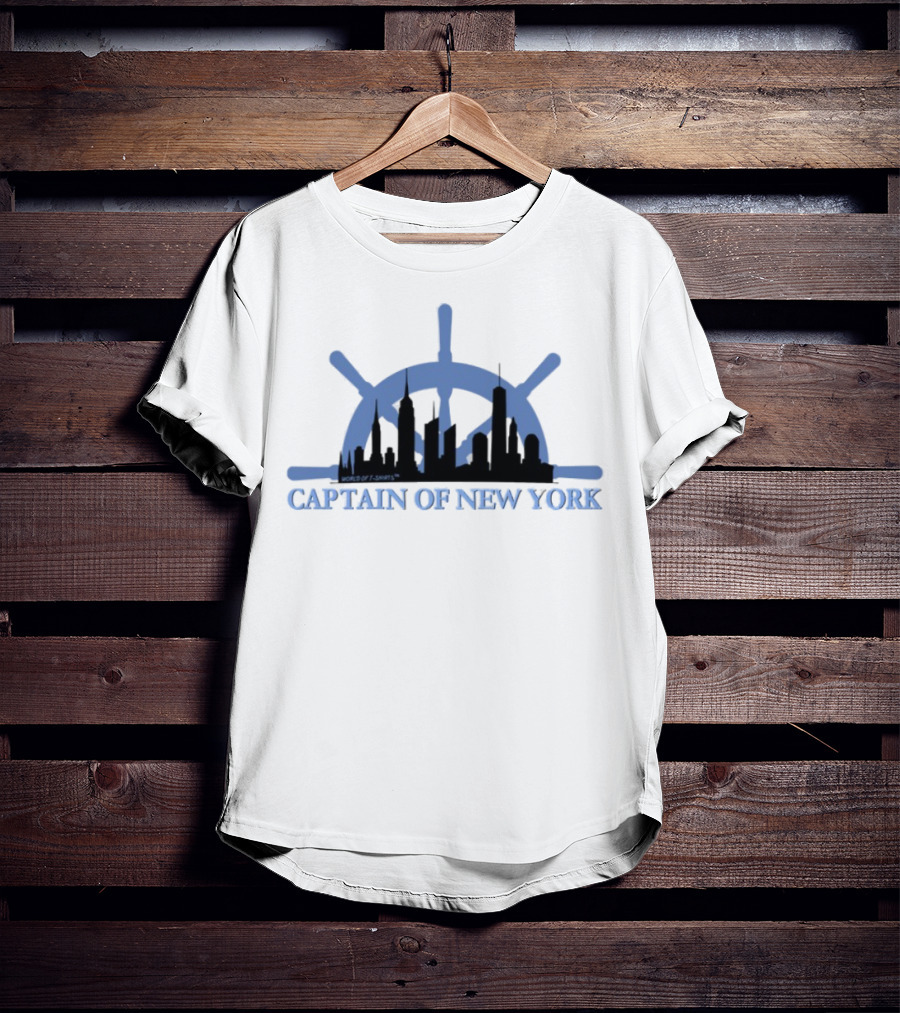 Worldof S Captain Of New York City Skyline Helm T-Shirt