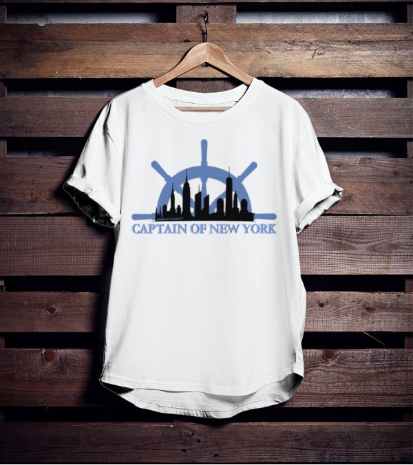 Worldof S Captain Of New York City Skyline Helm T-Shirt