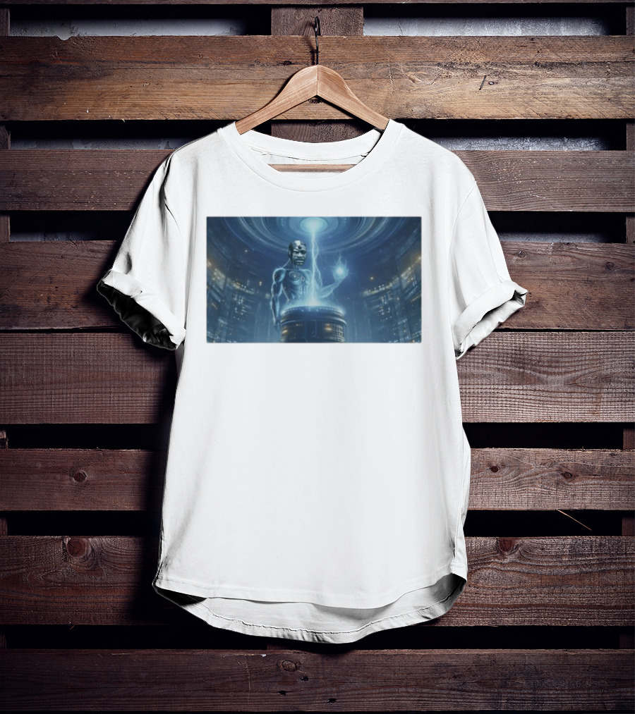 0Xerrl George Droyd Reactor Futuristic Cyborg Cosmos Lightning Energy Sphere T-Shirt