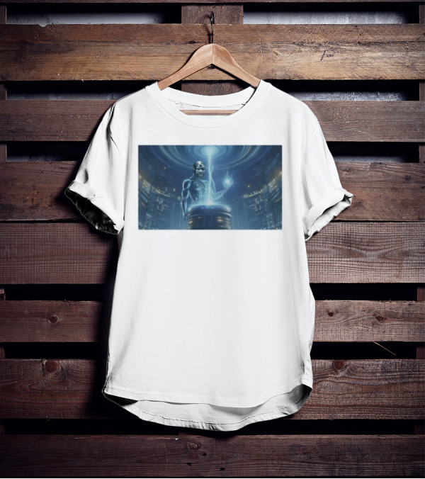 0Xerrl George Droyd Reactor Futuristic Cyborg Cosmos Lightning Energy Sphere T-Shirt