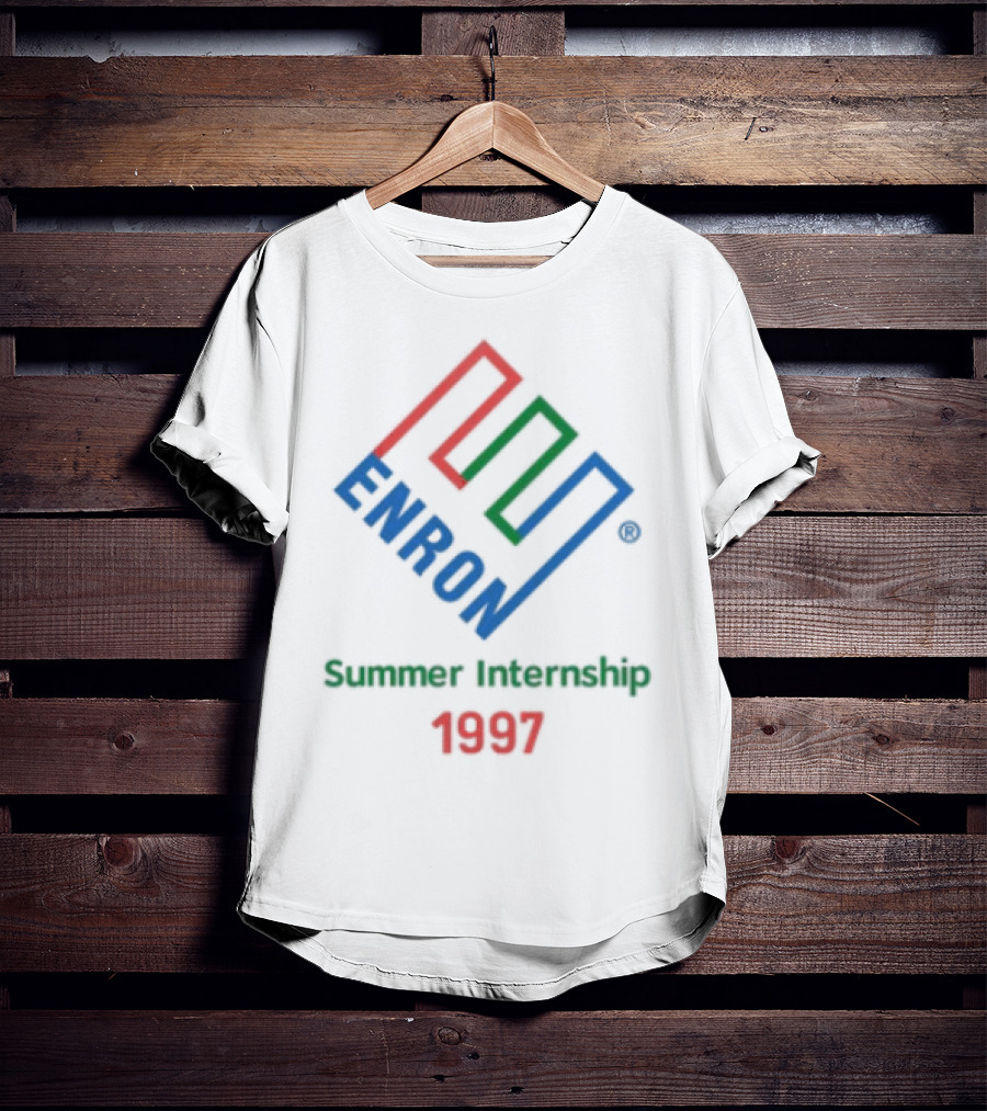 Enron Summer Internship 1997 Iconic Corporate Experience Logo T-Shirt