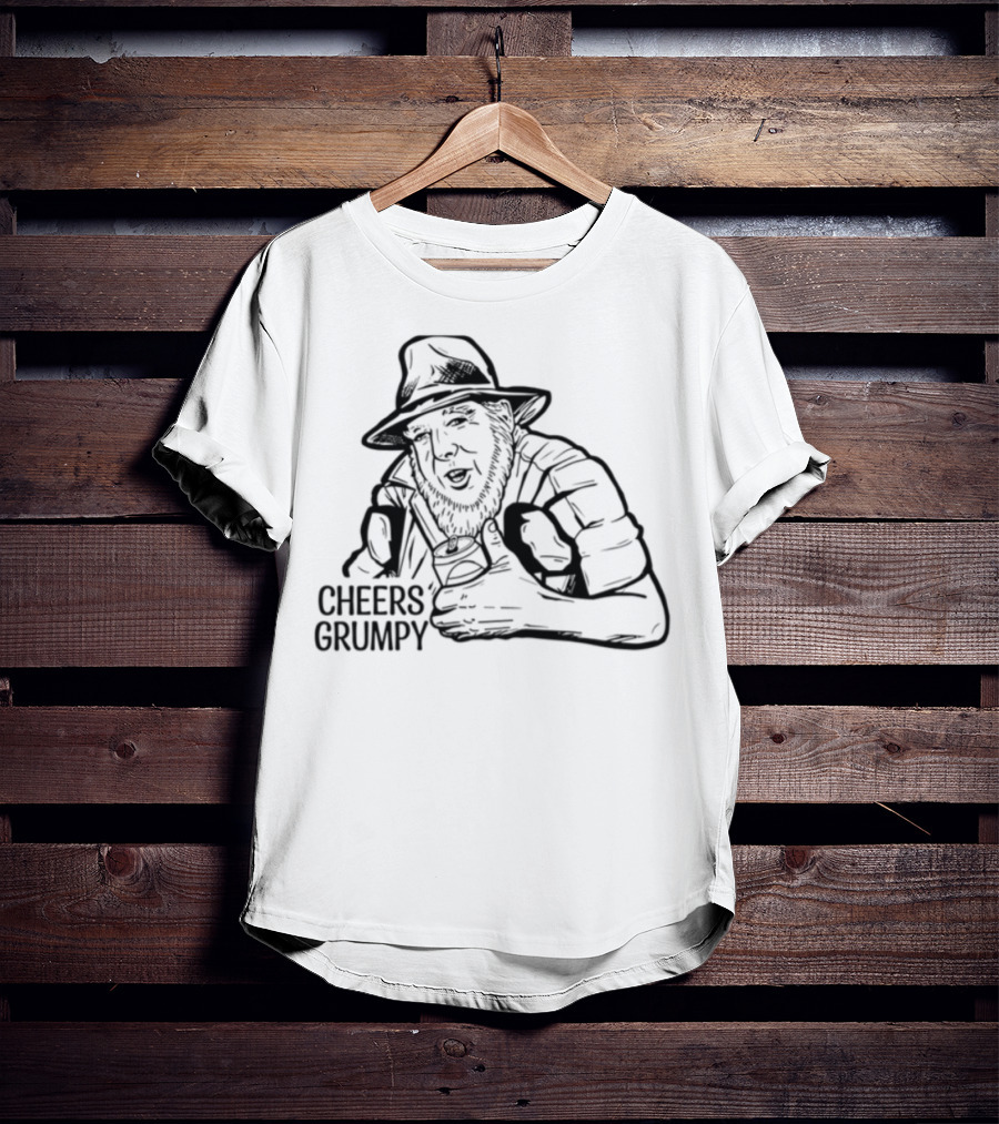 Grumpy Cheers Character Drinking Hat T-Shirt