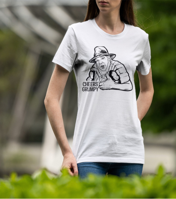 Grumpy Cheers Character Drinking Hat T-Shirt