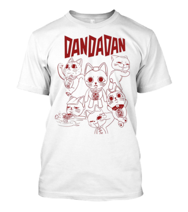 Dandadan Turbo Granny Cat Characters Beige T-Shirt
