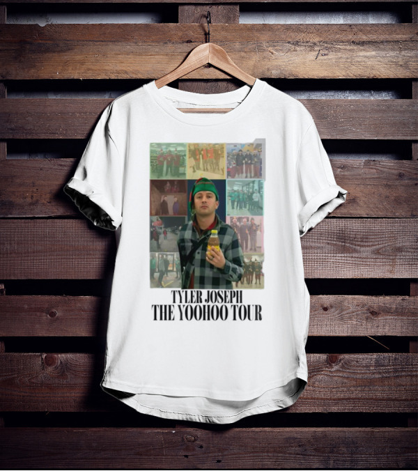 Eggtyler Tyler Joseph Yoohoo Tour Getränkflasche Elf Hemd Karo Holzfäller Look 2023 Collage T-Shirt
