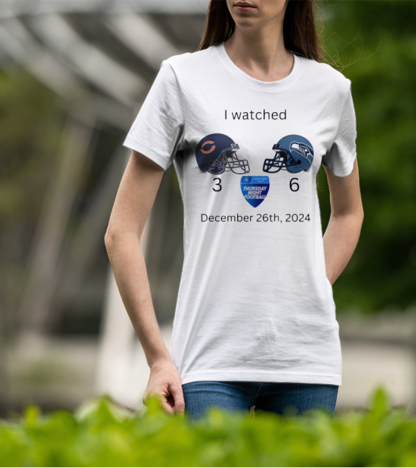 Prime Video Thursday Night Football December 26th 2024 Bears Vs Seahawks T-Shirt