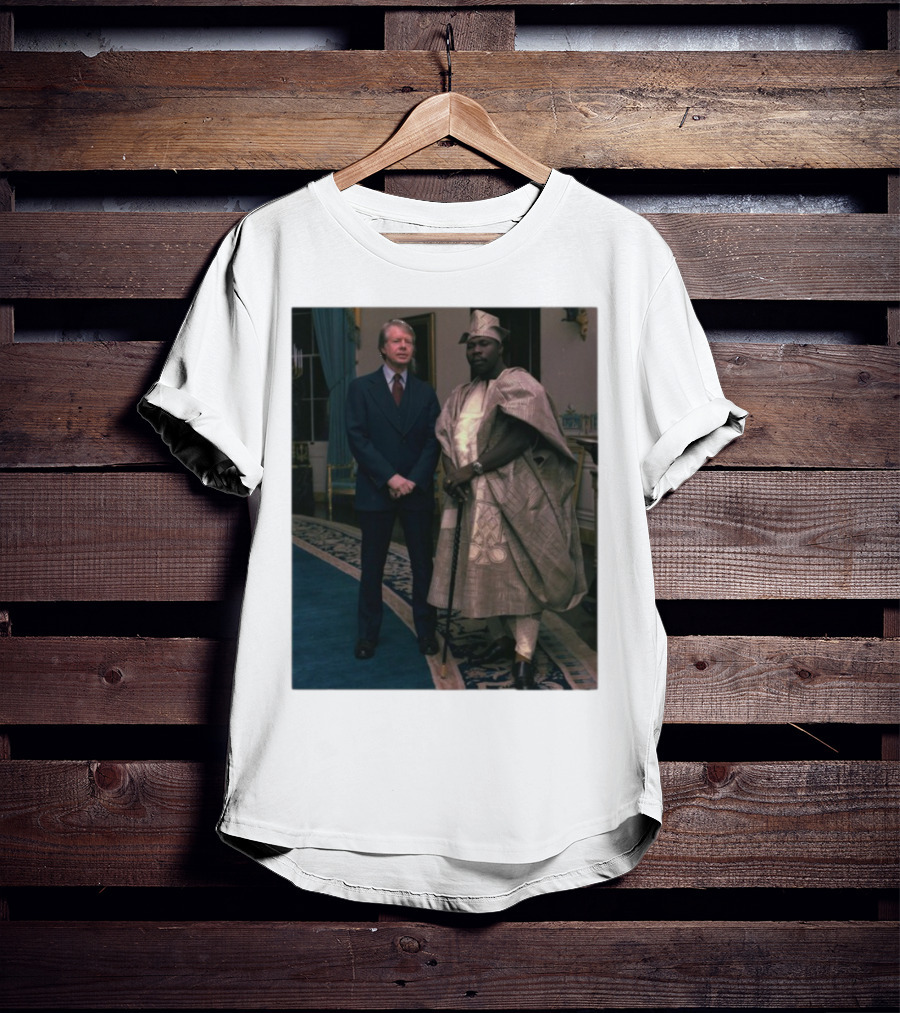 Jimmy Carter Meeting Nigerian President Traditional Attire T-Shirt