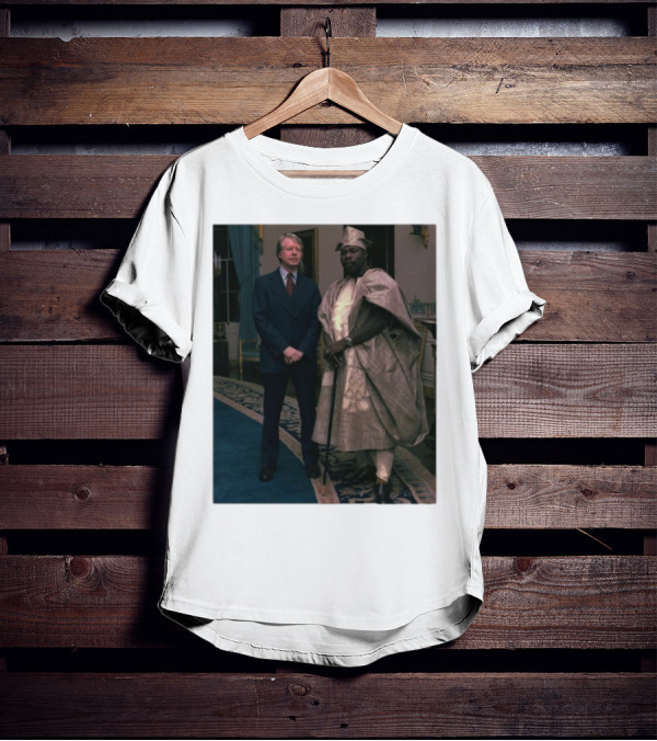 Jimmy Carter Meeting Nigerian President Traditional Attire T-Shirt