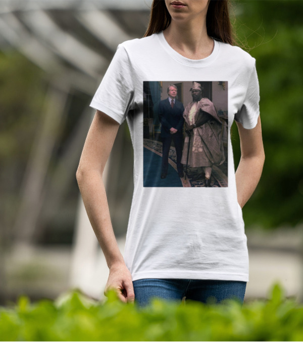 Jimmy Carter Meeting Nigerian President Traditional Attire T-Shirt