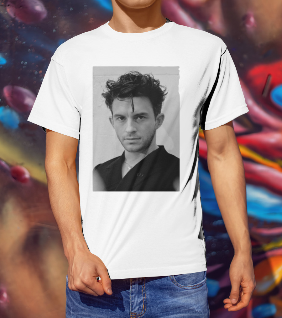 Jonathan Bailey Black And White Photography Portrait T-Shirt