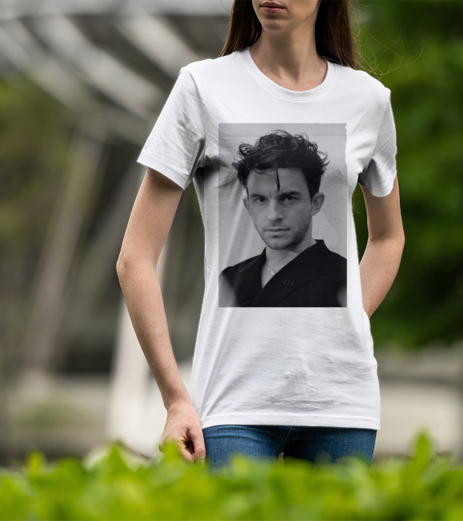 Jonathan Bailey Black And White Photography Portrait T-Shirt