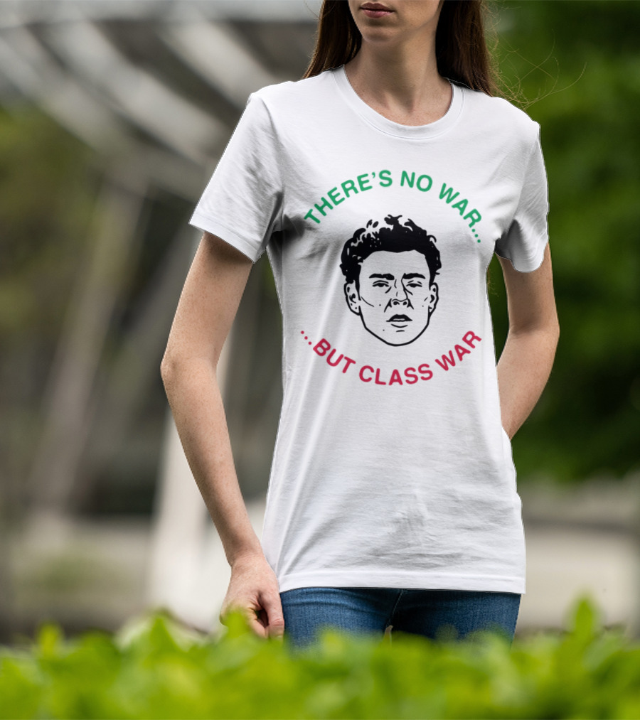 Luigi There's No War But Class War Text Iconic Green Red T-Shirt