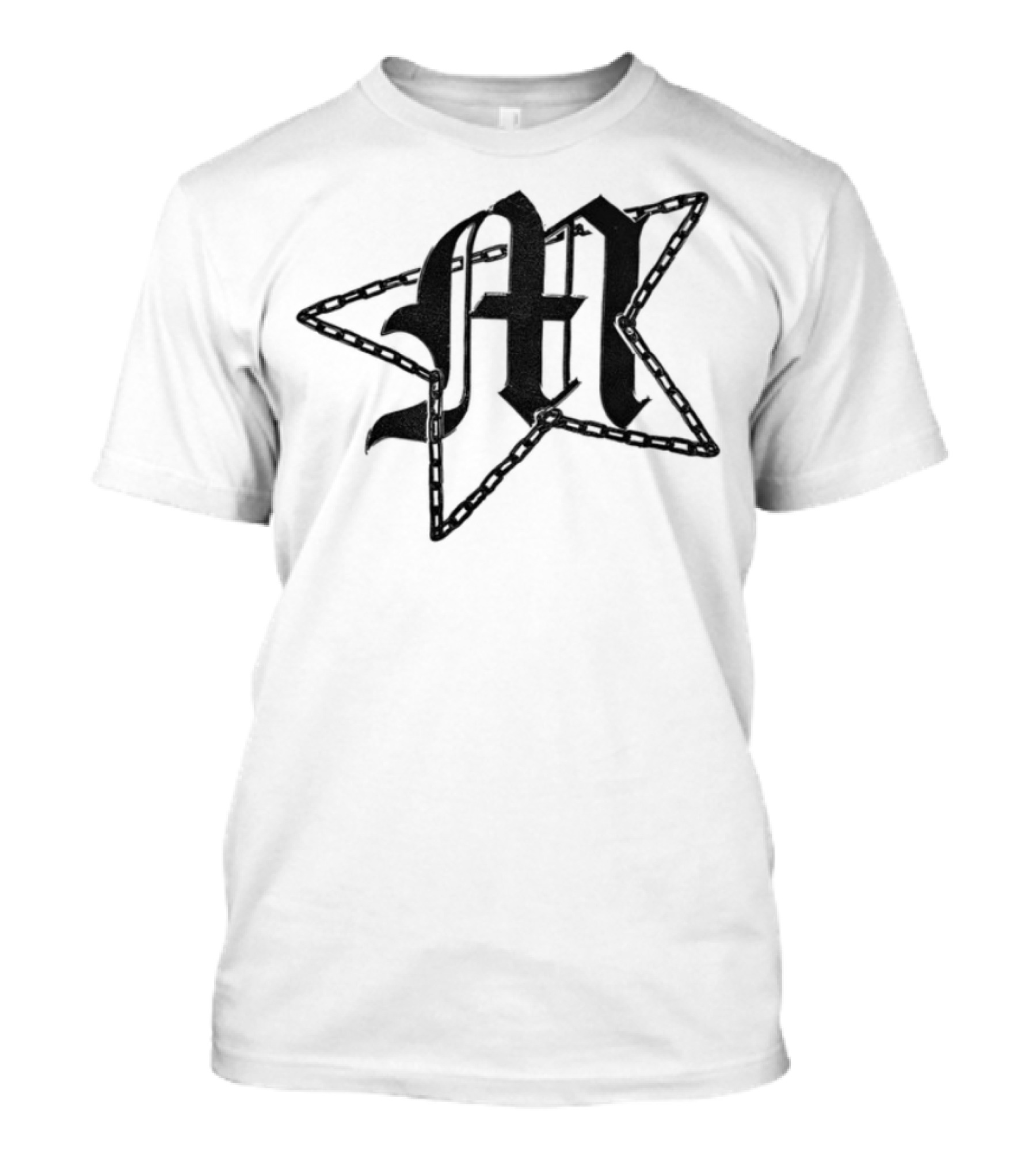 Movements Chain Star Gothic M Inside Star Design T-Shirt