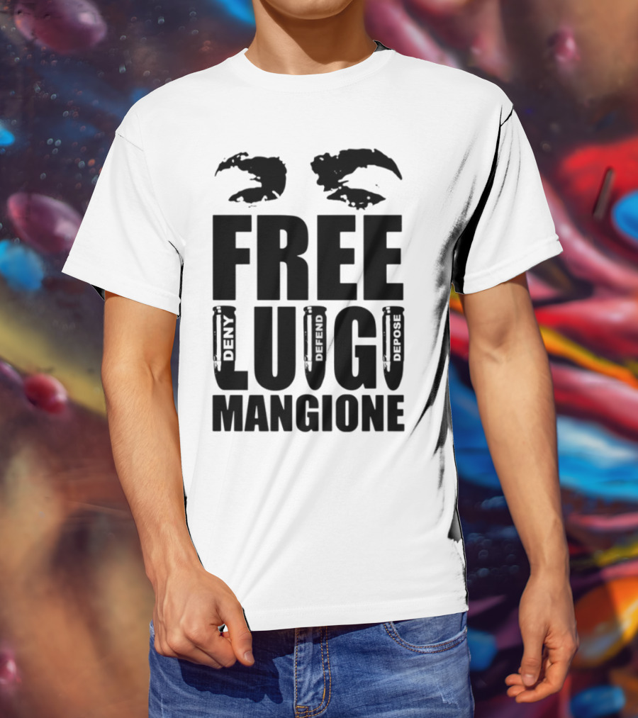 Free Luigi Mangione Crab Claws Deny Defend Depose T-Shirt
