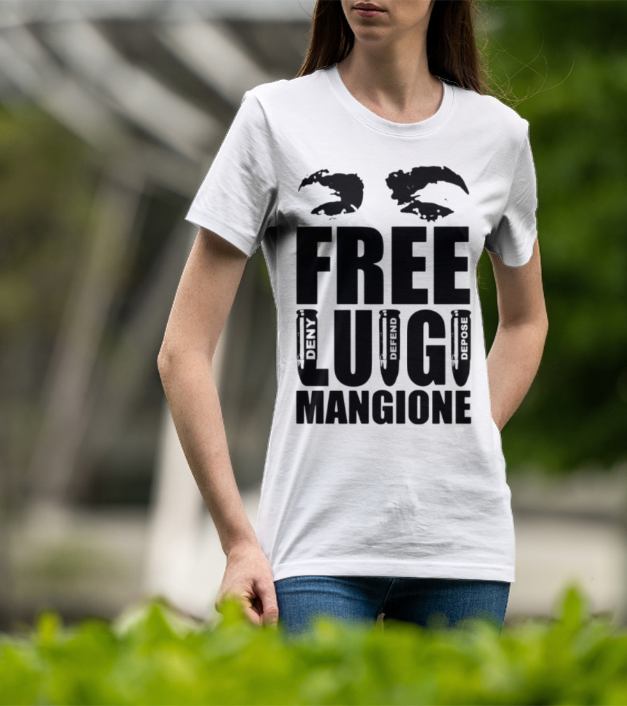 Free Luigi Mangione Crab Claws Deny Defend Depose T-Shirt