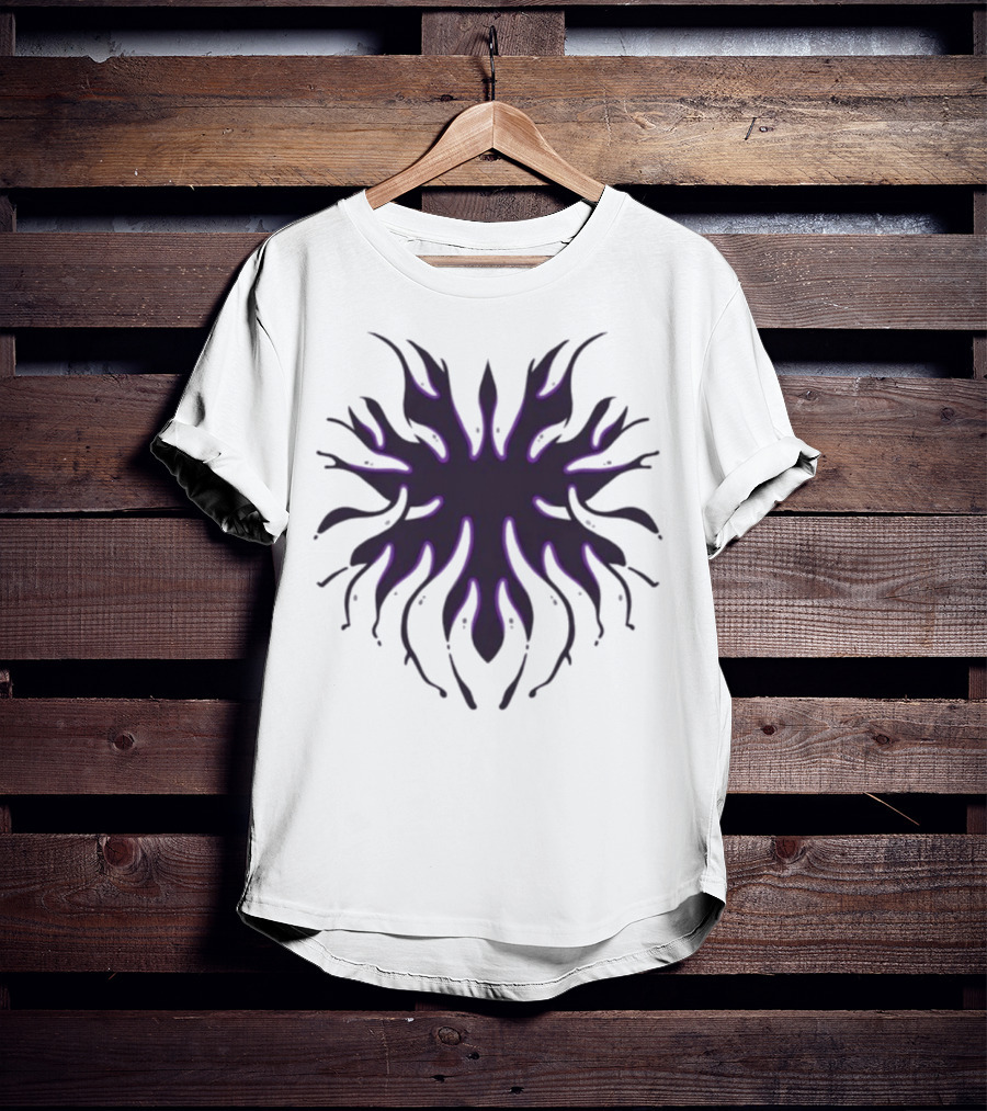 Kinetic Games Prestige IX Purple Abstract Flame Symbol T-Shirt