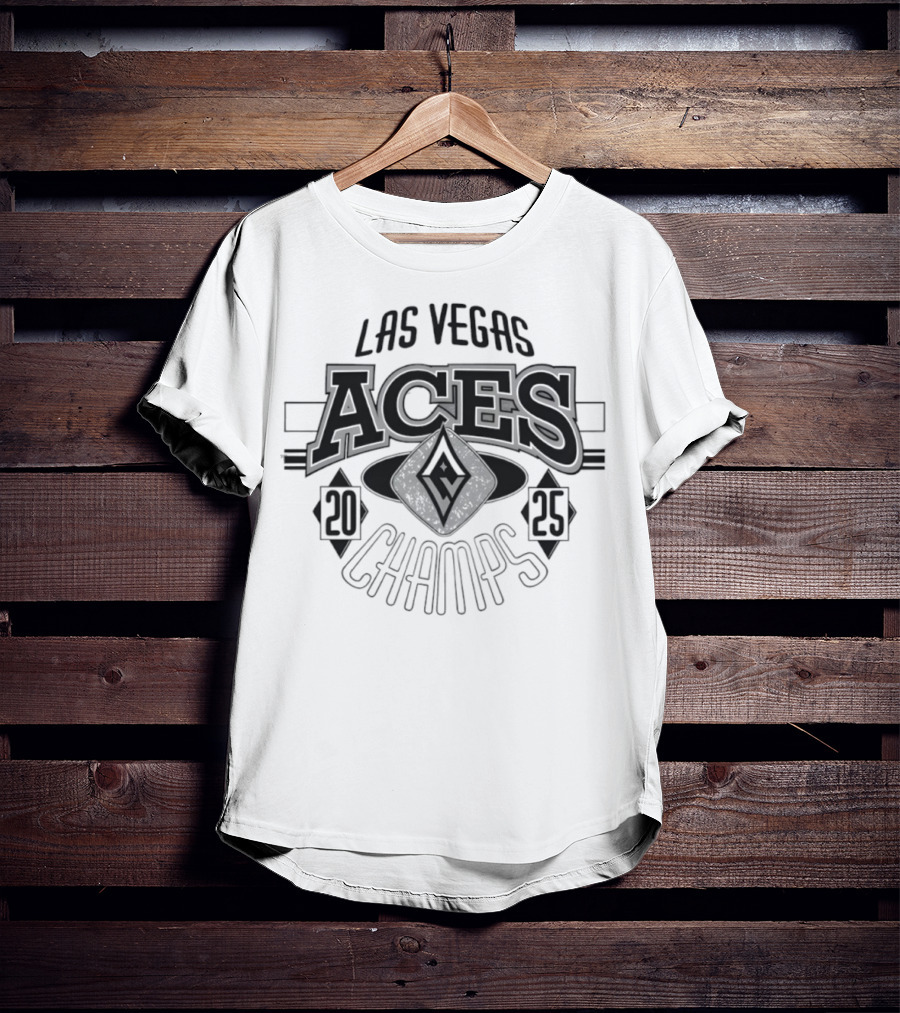 Las Vegas Aces 2025 Champs Logo WNBA Finals Victory Celebration T-Shirt