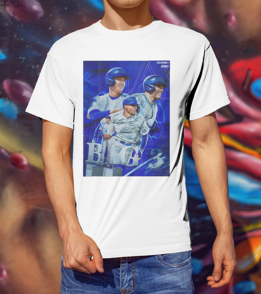 LA Big 3 IPlayers Jomboy Baseball Theme T-Shirt