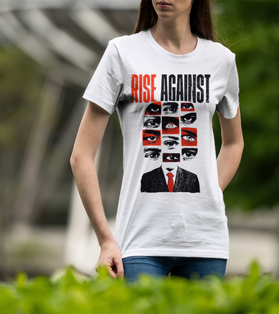 Rise Against Big Brother Surveillance Eyes Suit T-Shirt