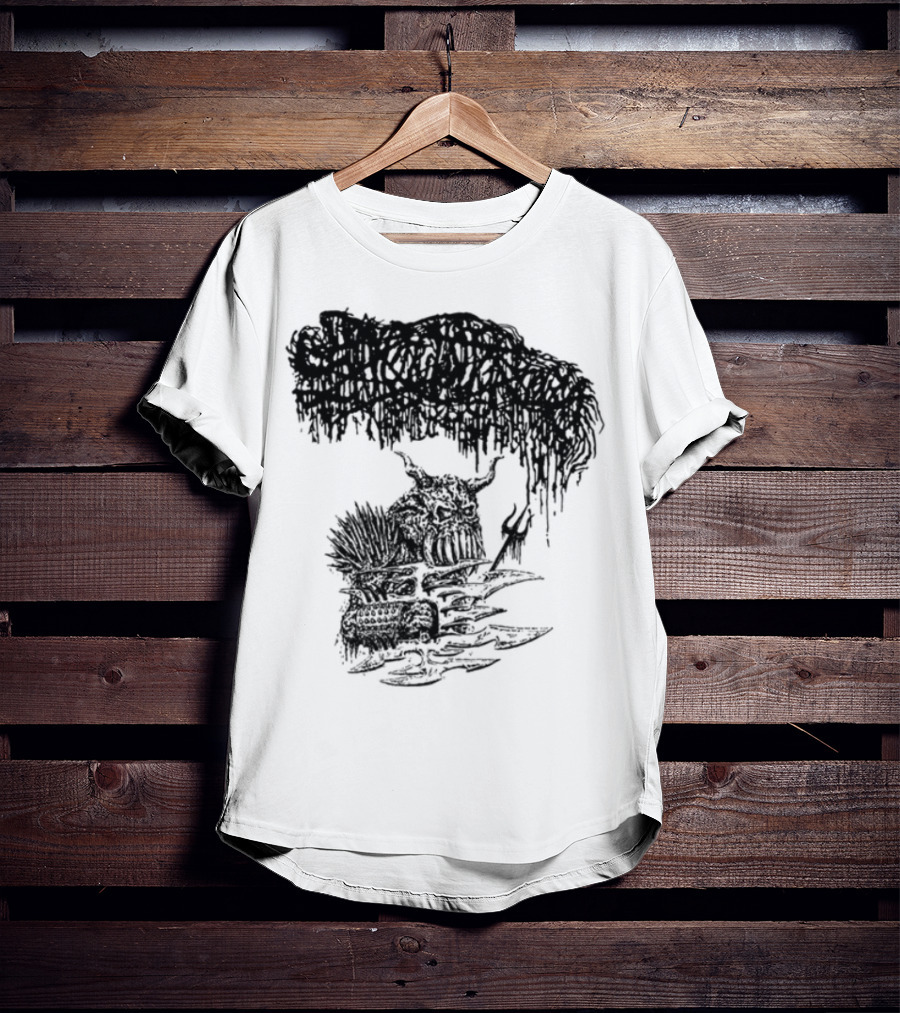 Sanguisugabogg Warlord Album Cover Art Demonic Skull Imagery T-Shirt