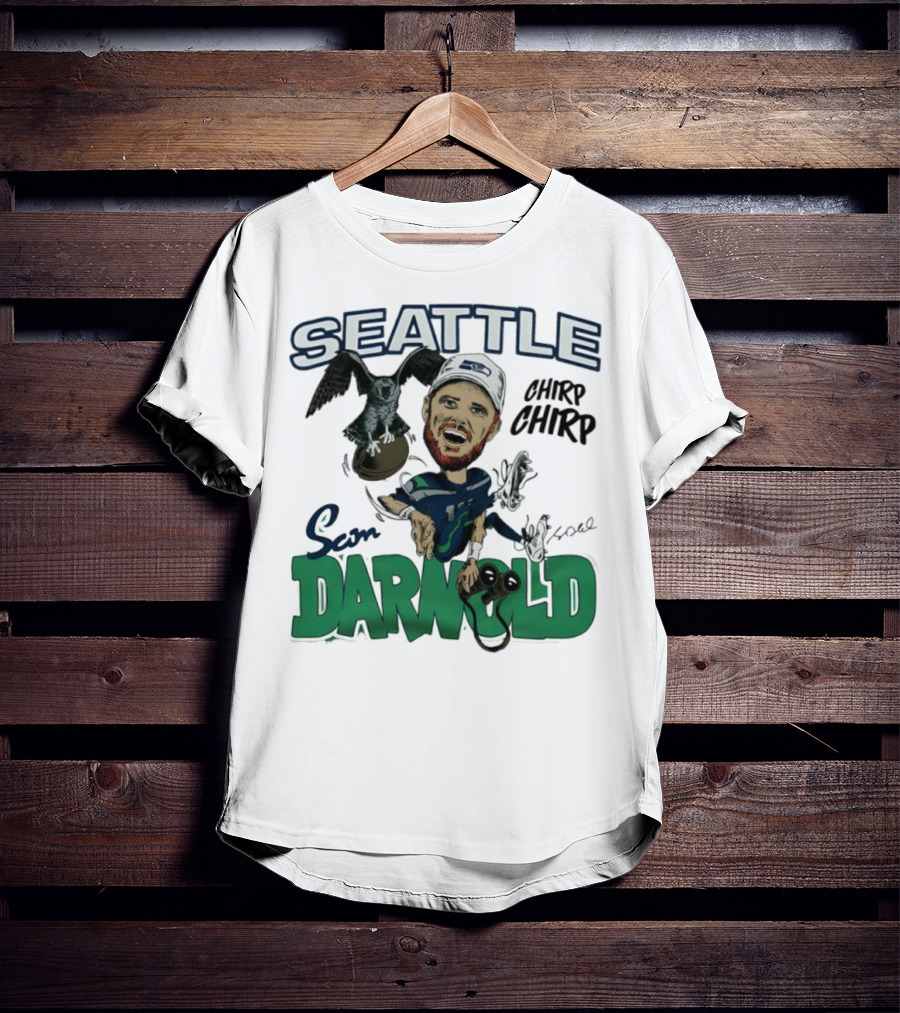 Seattle Seahawks Sam Darnold Chirp Chirp Signature T-Shirt