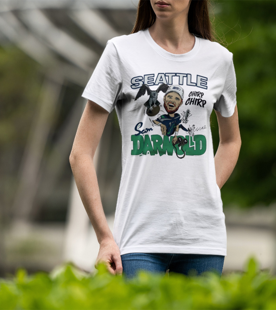Seattle Seahawks Sam Darnold Chirp Chirp Signature T-Shirt