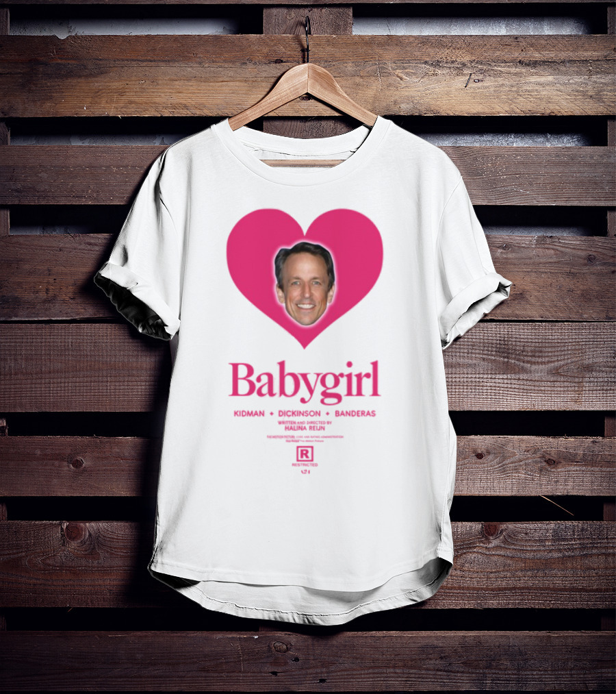 Seth Meyers Babygirl Heart Design T-Shirt