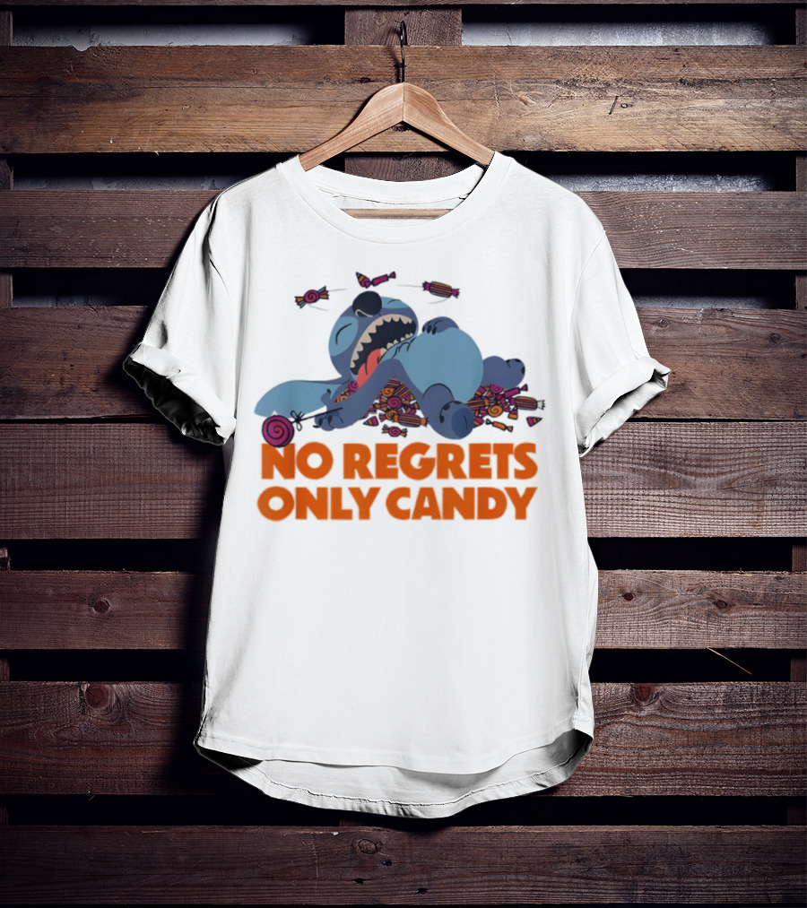 Stitch No Regrets Only Candy Halloween Disney T-Shirt