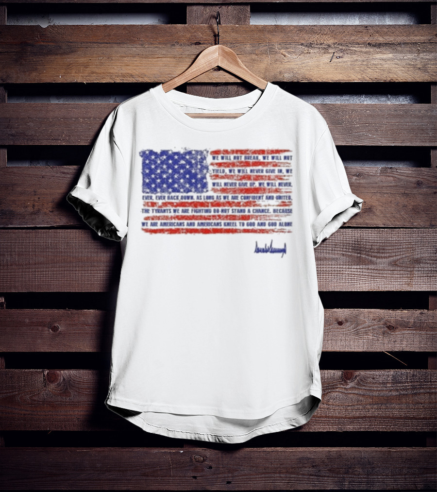 American Flag Trump Nation Proclamation Signed By Donald Trump T-Shirt