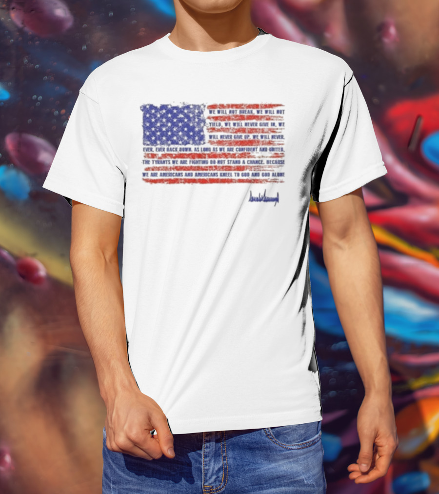 American Flag Trump Nation Proclamation Signed By Donald Trump T-Shirt