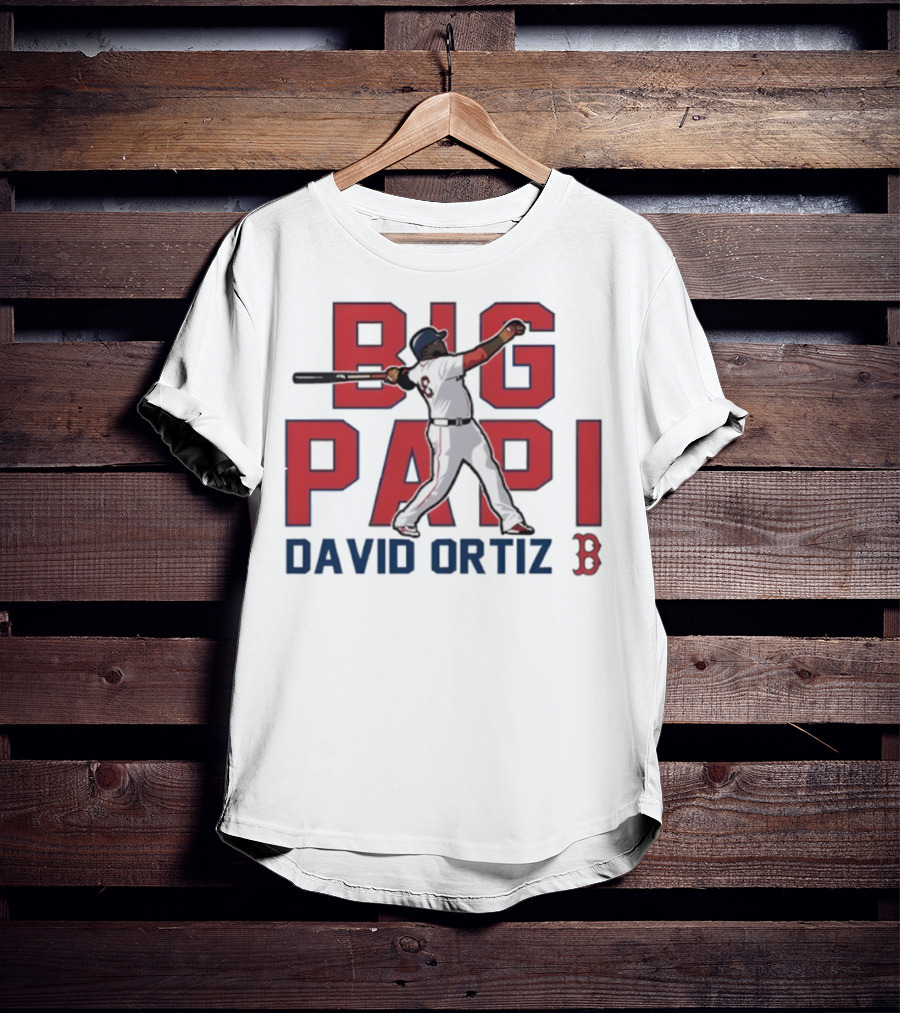 Big Papi David Ortiz Red Sox Cooperstown Player Classic Baseball T-Shirt