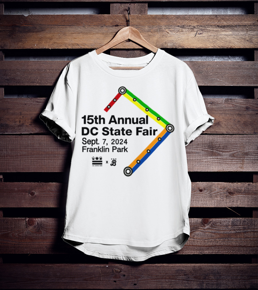 15th Annual DC State Fair Sept 7 2024 Franklin Park Metro Themed Design T-Shirt
