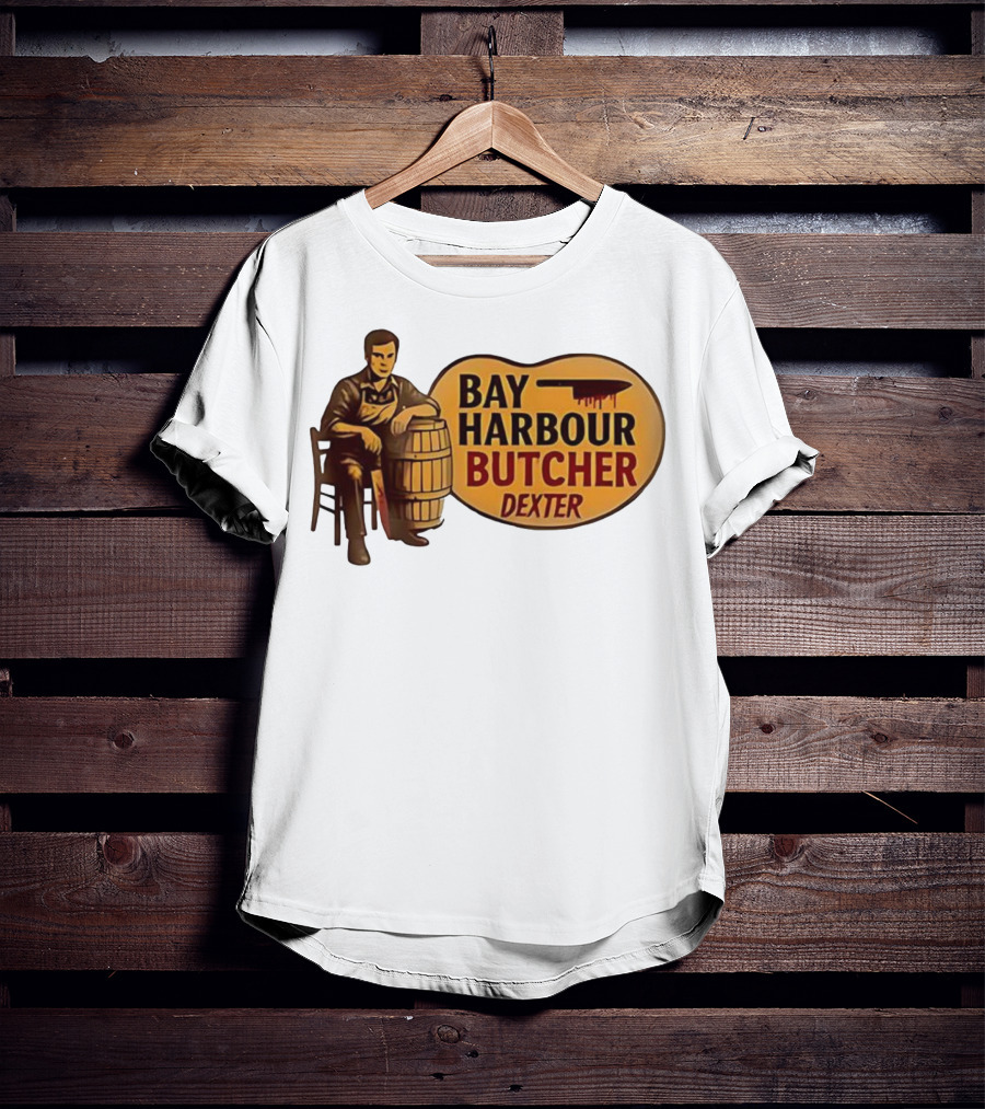 Bay Harbour Butcher Dexter Barrel Dark Vintage Style T-Shirt