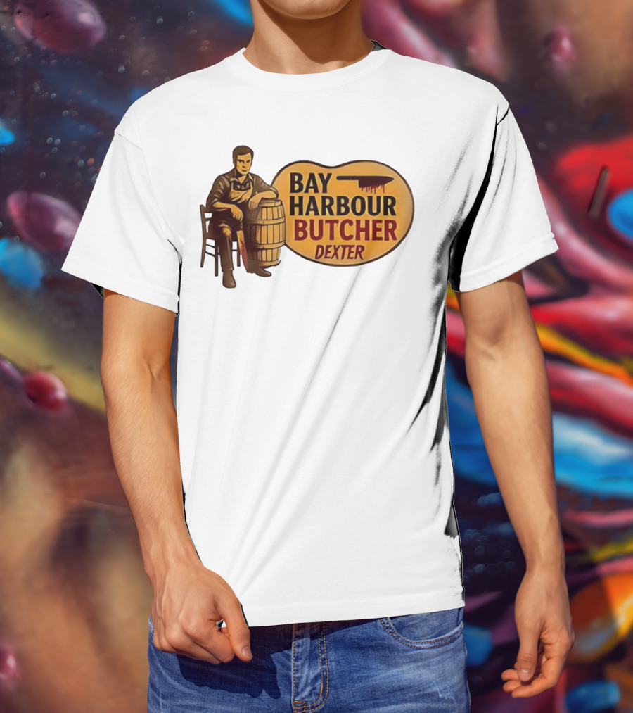 Bay Harbour Butcher Dexter Barrel Dark Vintage Style T-Shirt
