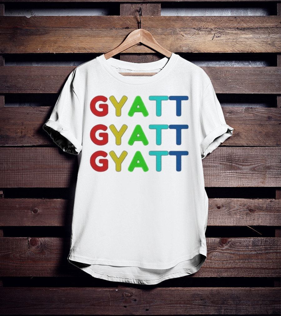 Benjixscarlett Gyatt Multicolor T-Shirt